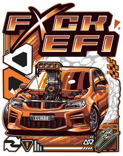 ANTI EFI Black Graphic CLIKB8 T-shirt