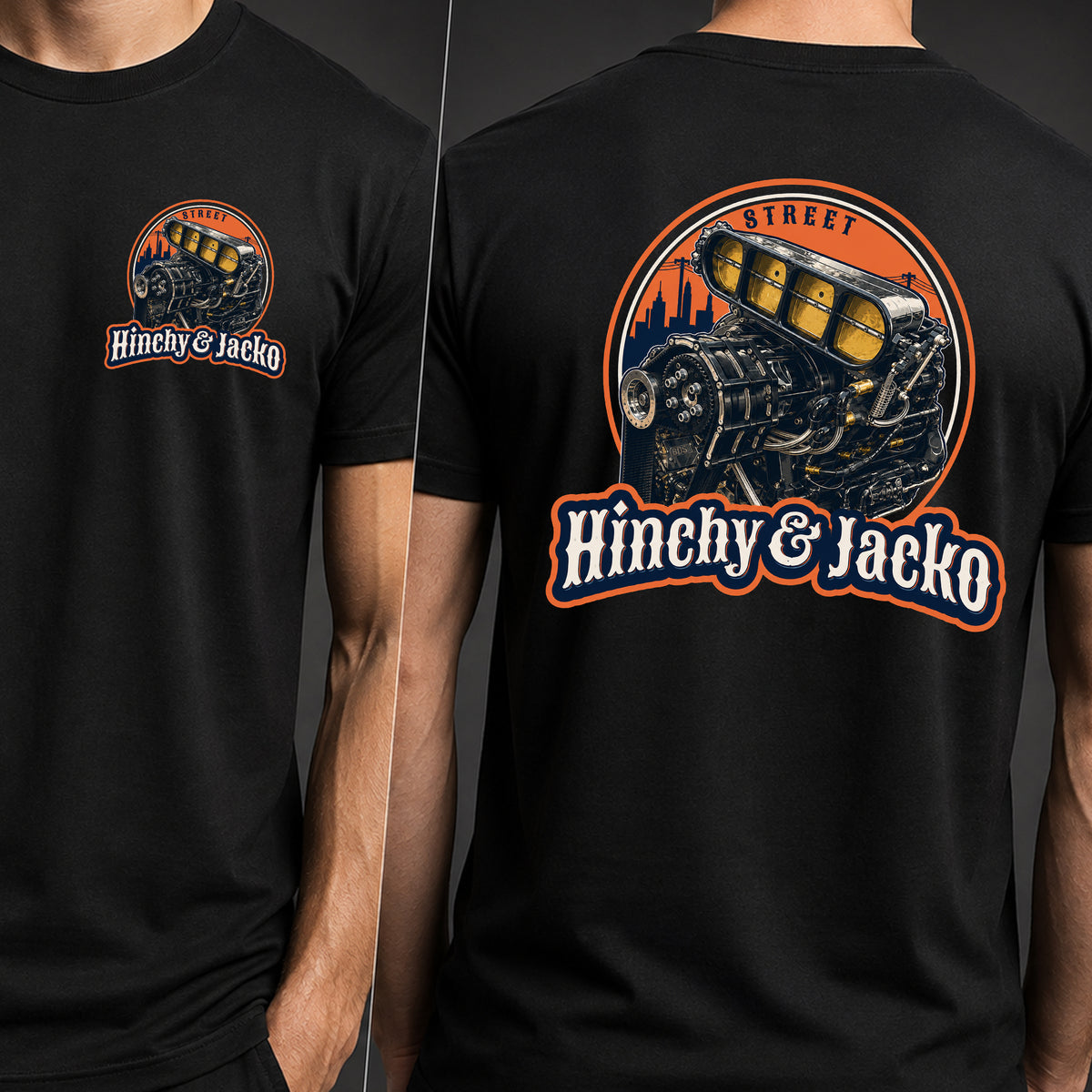 Hinchy & Jacko Street Black Graphic T-Shirt