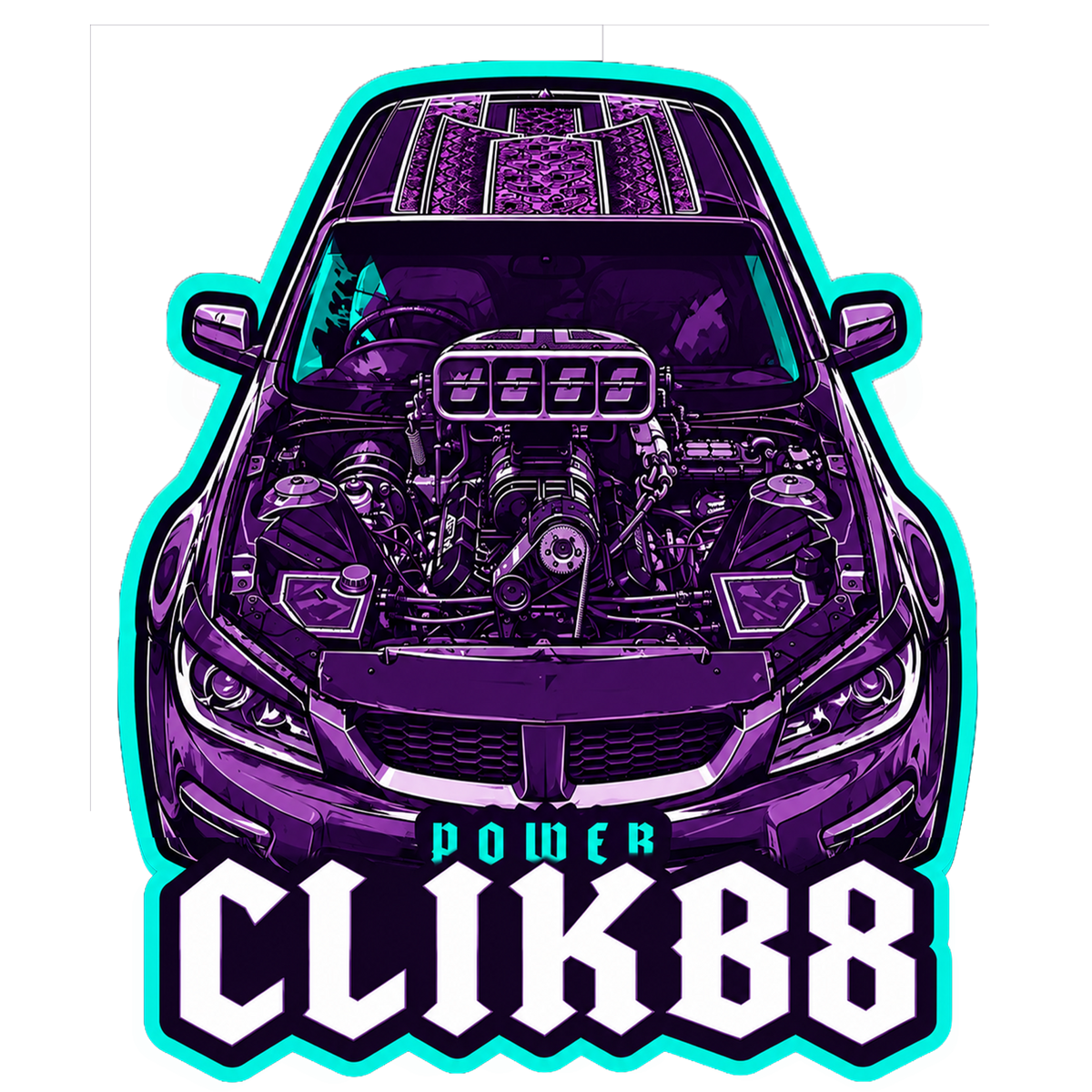 CLIKB8 Black Neon Graphic T-shirt