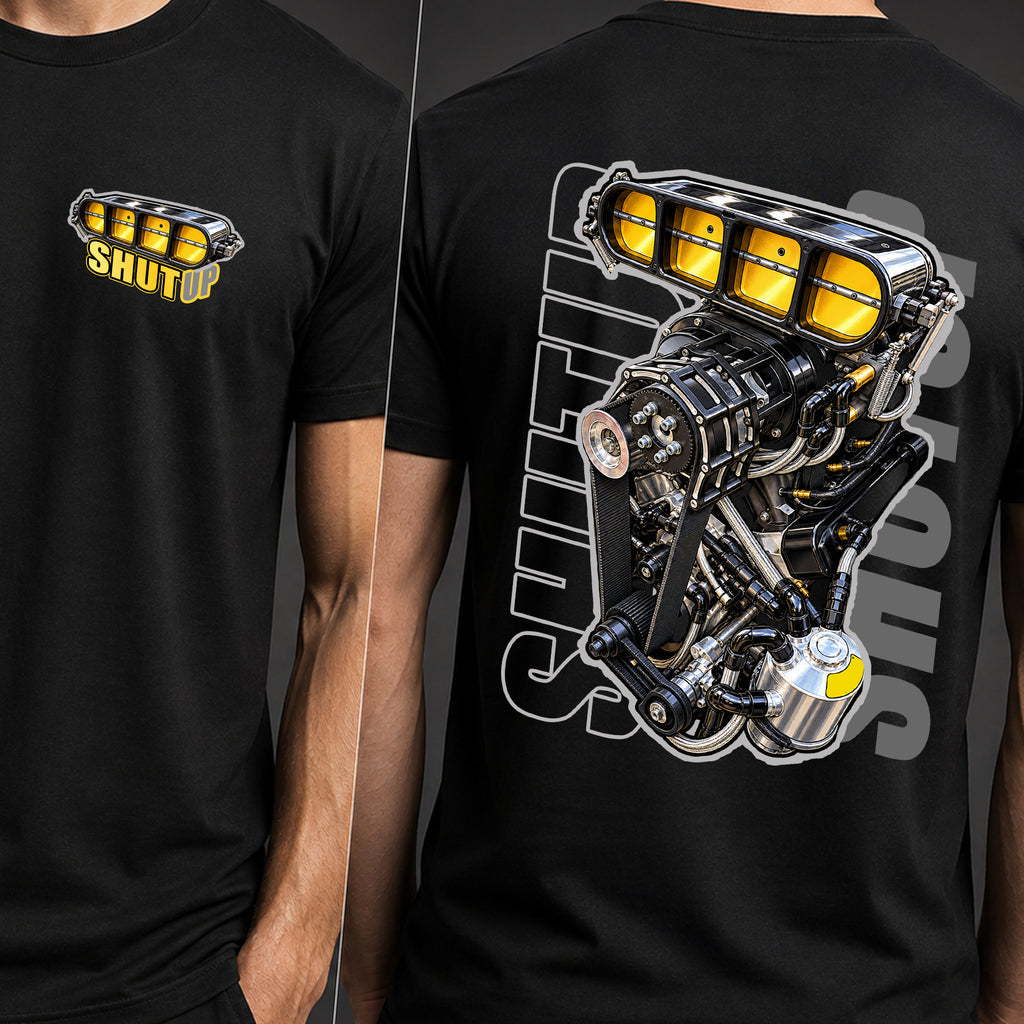 A SHUTUP Engine T-Shirt